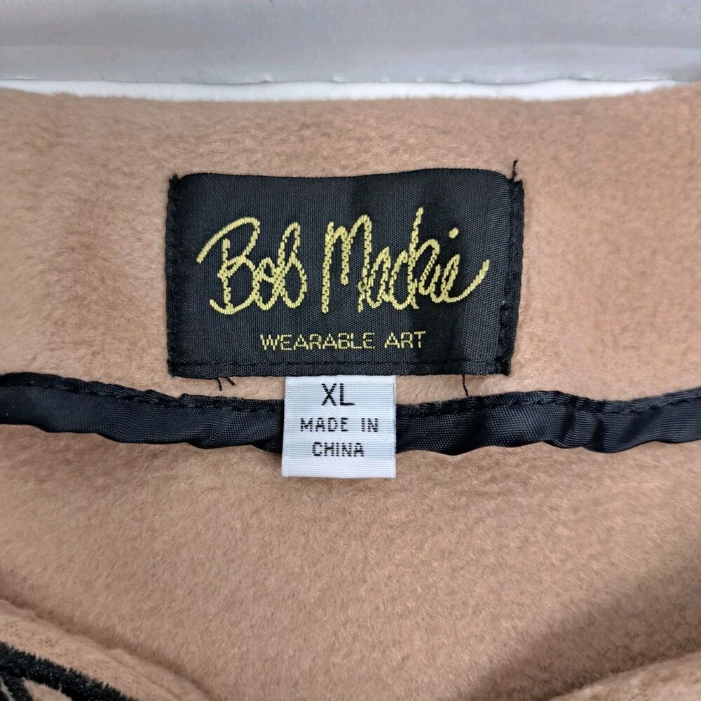 Bob Mackie Wearable Art Women’s XL Fleece Vest Full Zip Brown - Picture 3 of 9